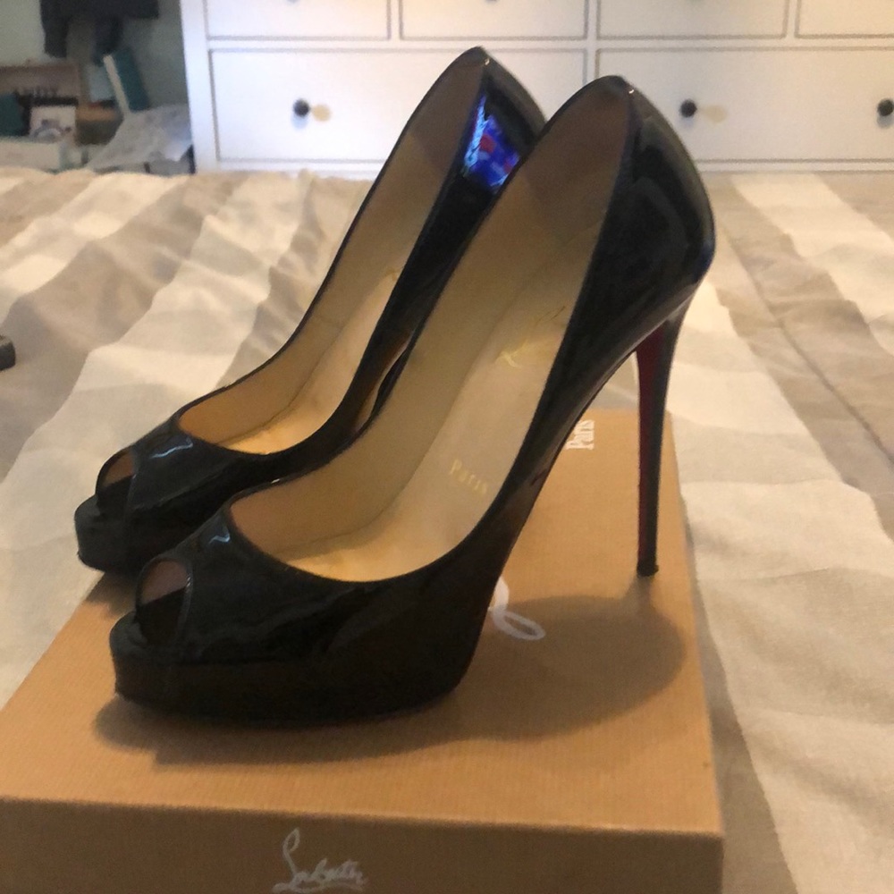 Christian Louboutin Very Prive 120 Patent Black